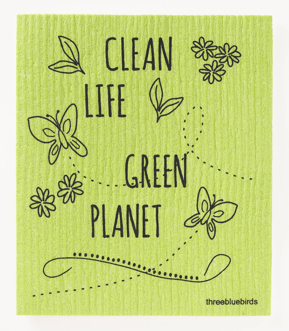 Three Bluebirds Swedish Dishcloths - Clean Life Green Planet Swedish Dishcloth