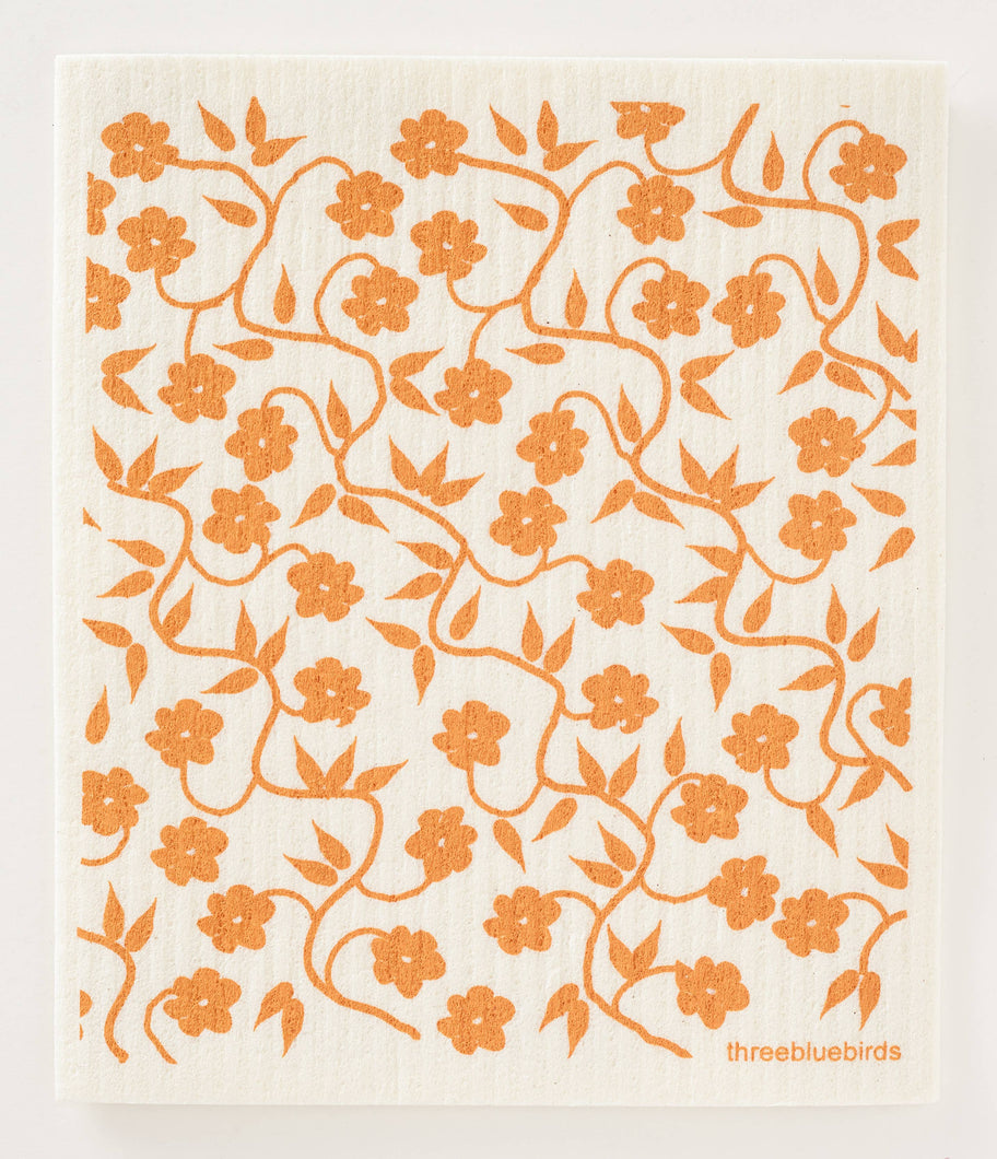 Three Bluebirds Swedish Dishcloths - Honey Vines