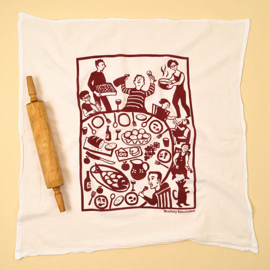 Kei and Molly Flour Sack Dishtowel - Dinner