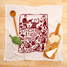 Kei and Molly Flour Sack Dishtowel - Dinner 