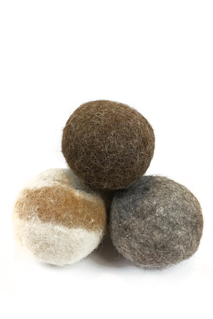 Felted Alpaca Dryer Balls - Set of 3