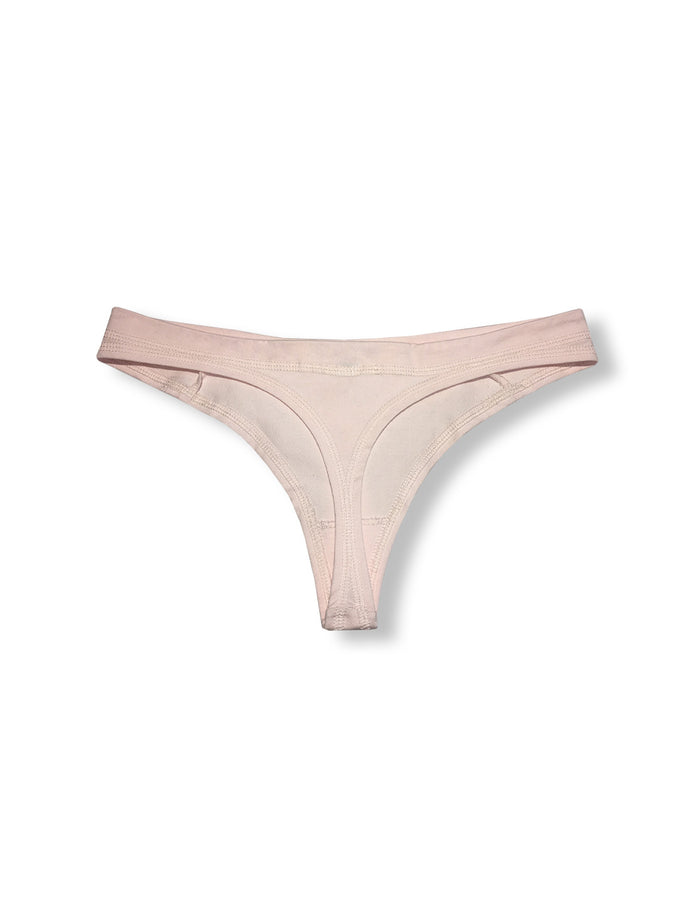 Cotton Thong Panty - Baby pink