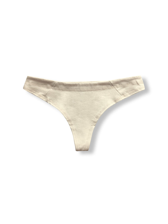Logo Cotton Thong Panty