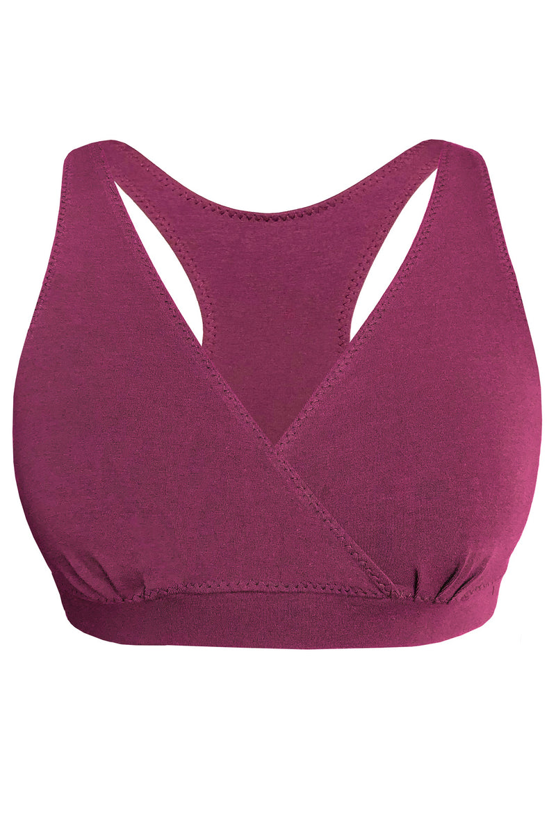 New Mate the Label Women's Sports Bra Top Red XS Organic Cotton